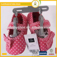 Wholesale 2015 new arrival fashion lovely catton baby dress shoes with bowknot